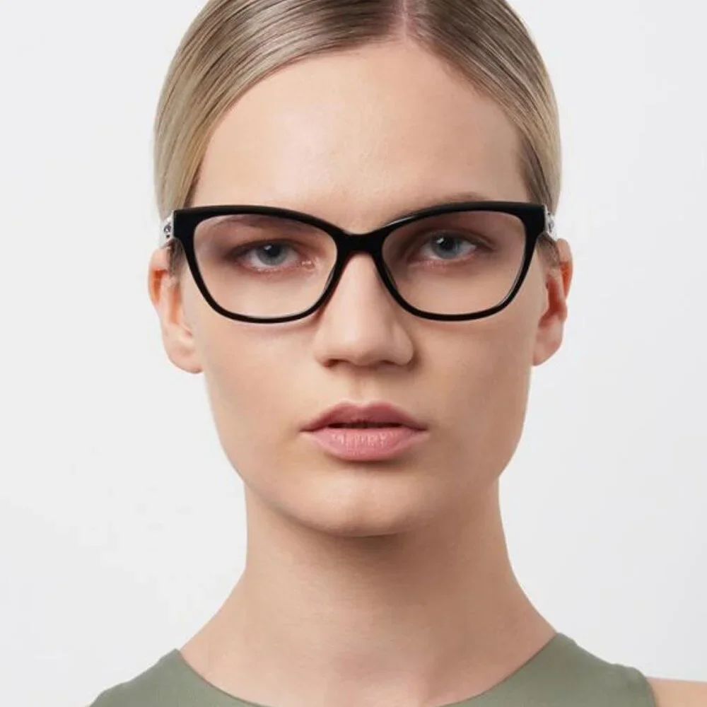 Jimmy Choo JC334 0807 00 Eyeglasses Black 54mm Cat Eye Frame - Picture 3 of 10